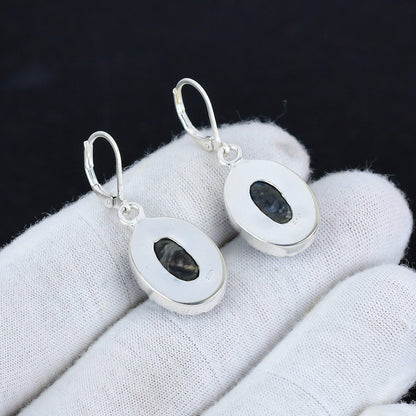 Blue Sodalite Gemstone Earrings