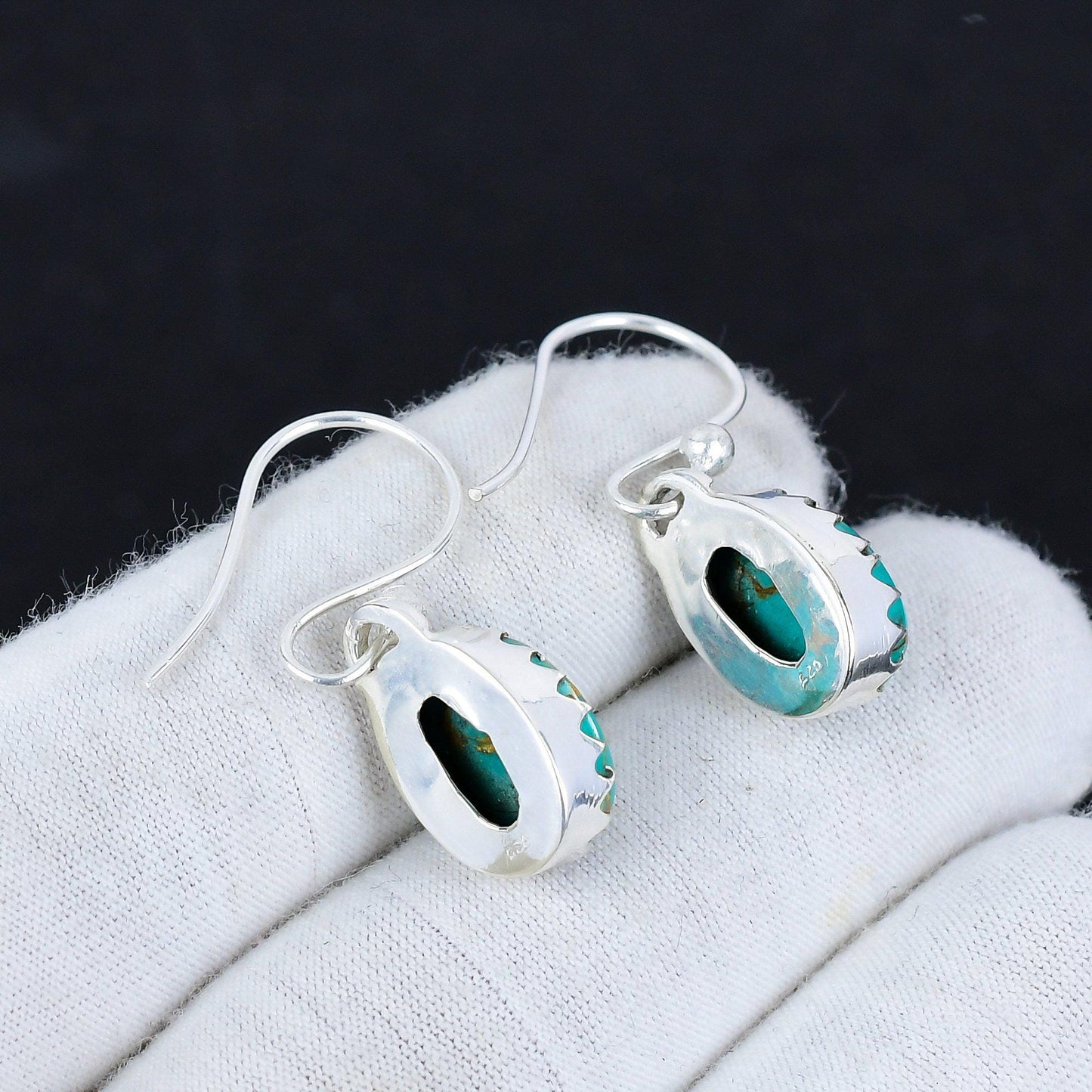 Turquoise Gemstone Dangle Earrings