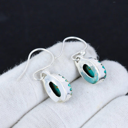 Turquoise Gemstone Dangle Earrings