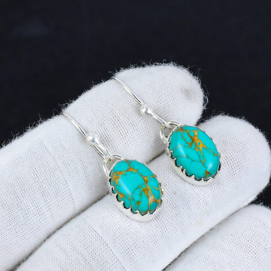 Turquoise Gemstone Dangle Earrings