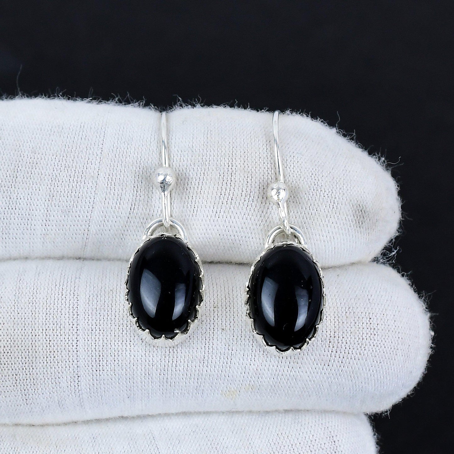 Black Onyx Gemstone Earrings