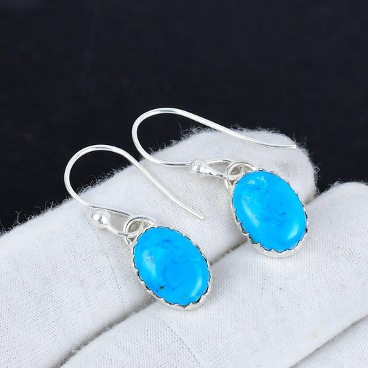 Turquoise Gemstone Dangle Earrings