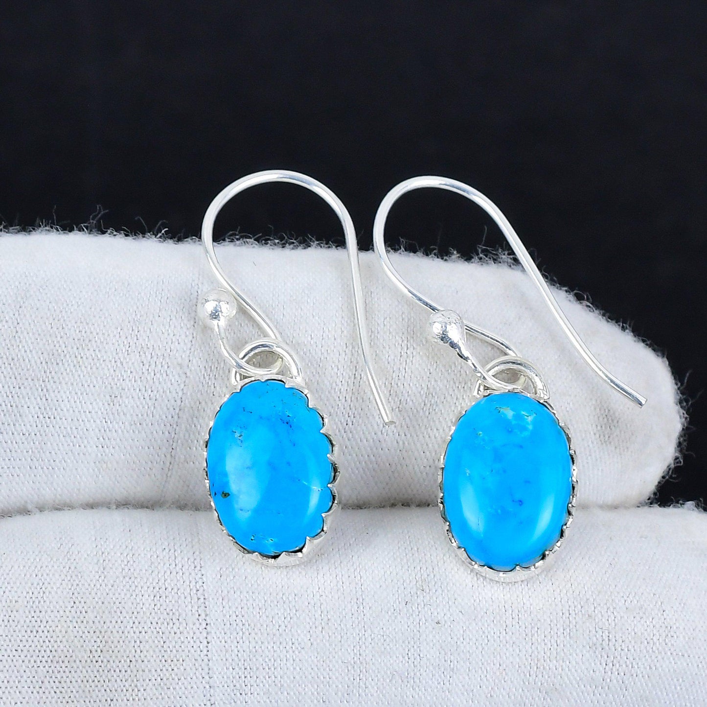 Turquoise Gemstone Dangle Earrings