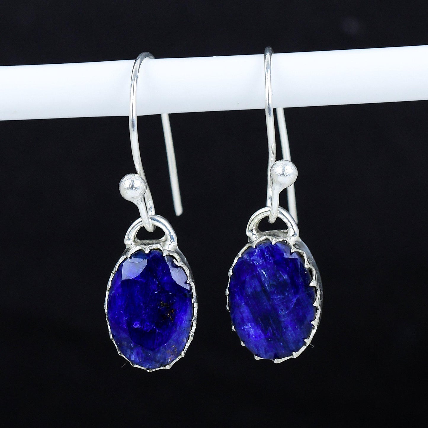 Blue Sapphire Gemstone Earrings