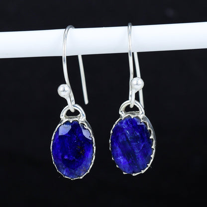 Blue Sapphire Gemstone Earrings