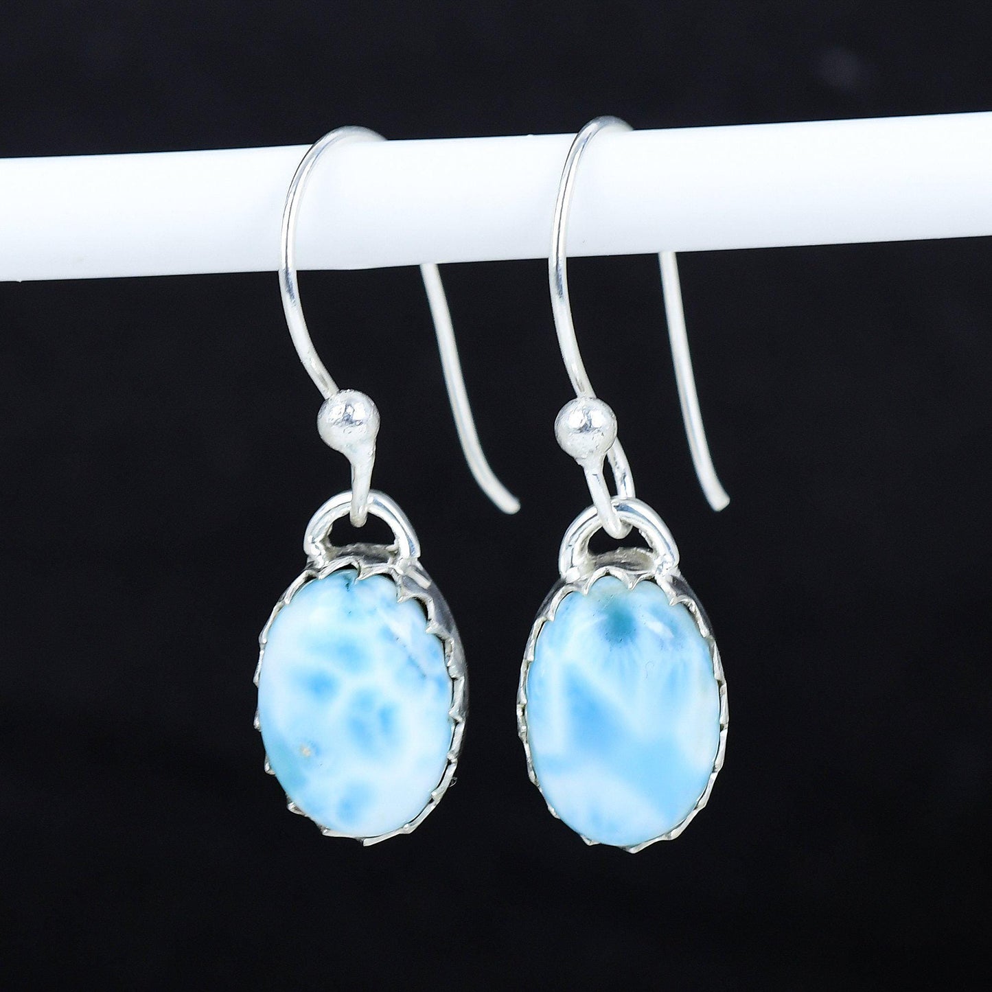 Blue Larimar Gemstone Earrings