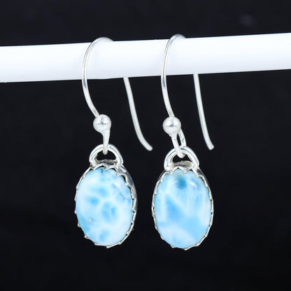 Blue Larimar Gemstone Earrings