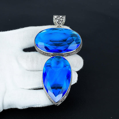 Swiss Blue Topaz Gemstone Pendant