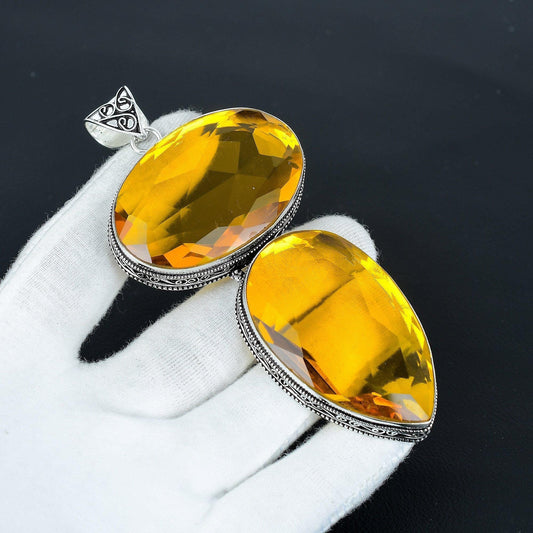 Yellow Citrine Gemstone Pendant