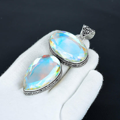 White Mystic Topaz Gemstone Pendant