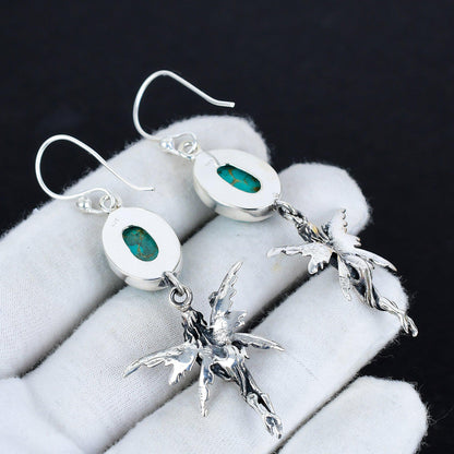 Turquoise Gemstone Hook Earrings