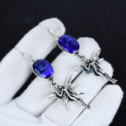 Blue Sapphire Gemstone Earrings