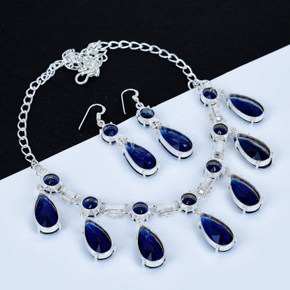 Blue Sapphire Gemstone Necklace