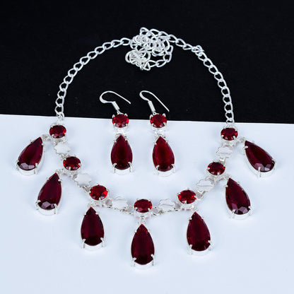 Red Ruby Gemstone Necklace