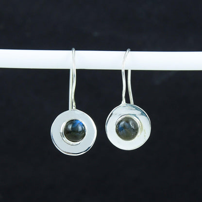 Grey Labradorite Gemstone Earrings