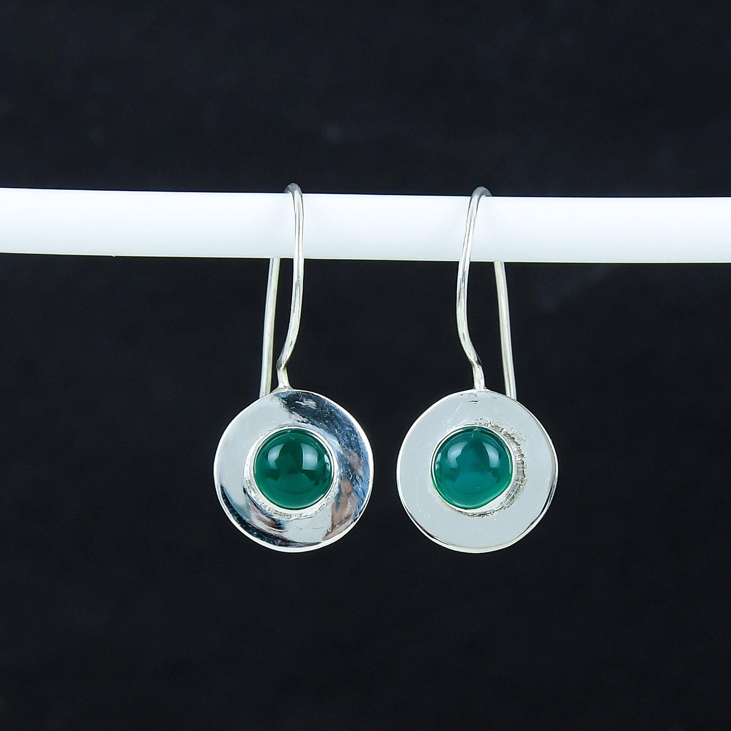 Green Onyx Gemstone Earrings