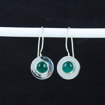 Green Onyx Gemstone Earrings