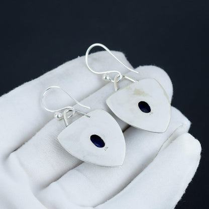 Blue Lapis Lazuli Gemstone Earrings