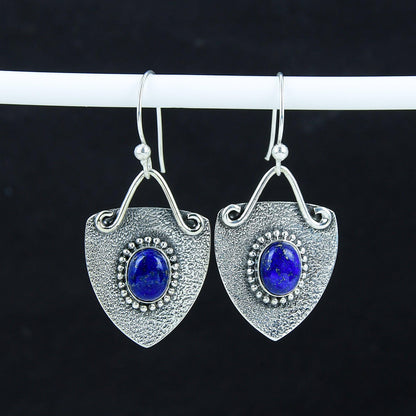 Blue Lapis Lazuli Gemstone Earrings