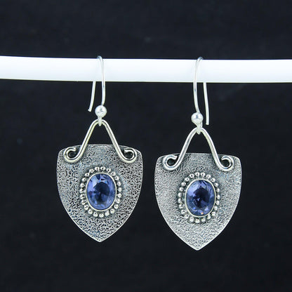 Purple Amethyst Gemstone Earrings