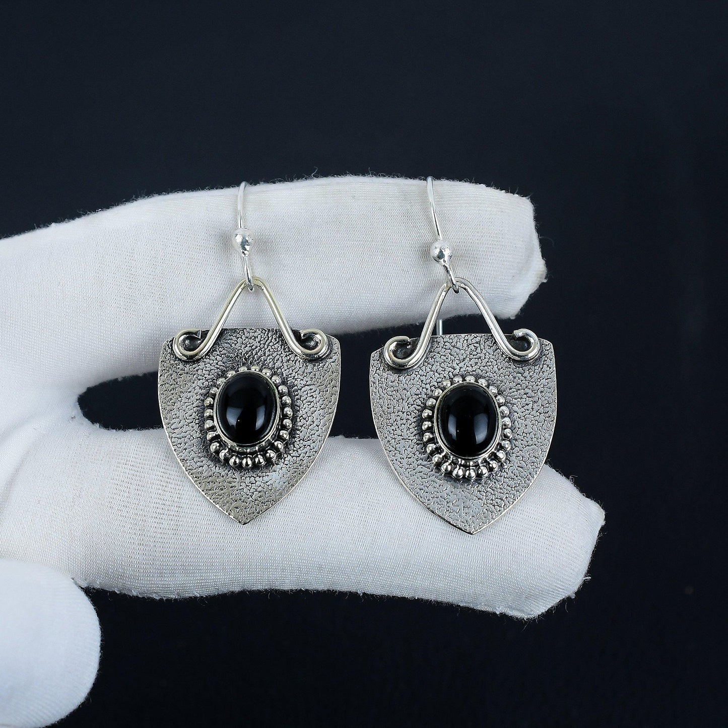 Black Onyx Gemstone Earrings