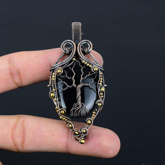 Black Onyx Gemstone Pendant