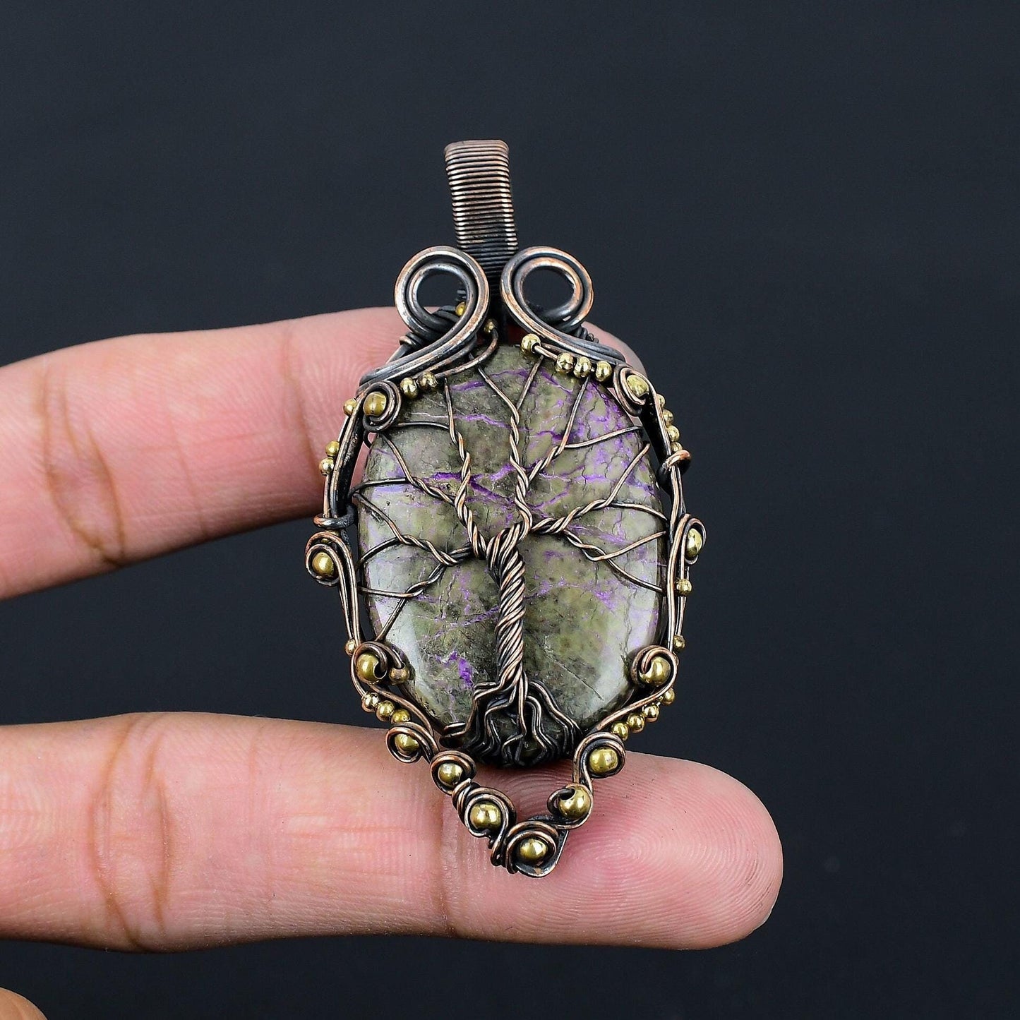 Purple Purpurite Gemstone Pendant