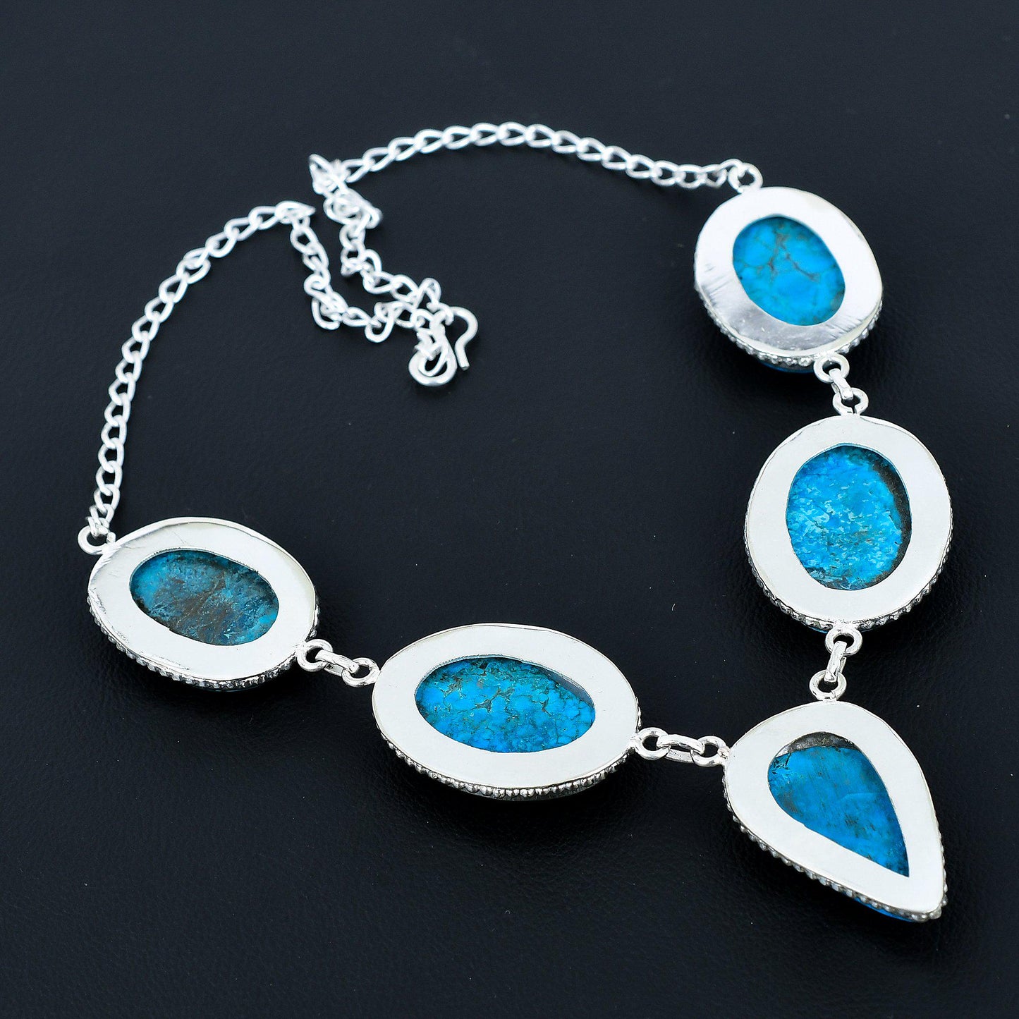 Turquoise Gemstone Sterling Silver Necklace