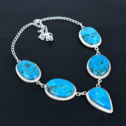 Turquoise Gemstone Sterling Silver Necklace