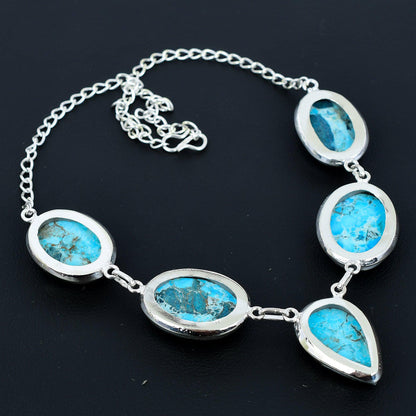 Turquoise Gemstone Sterling Silver Necklace