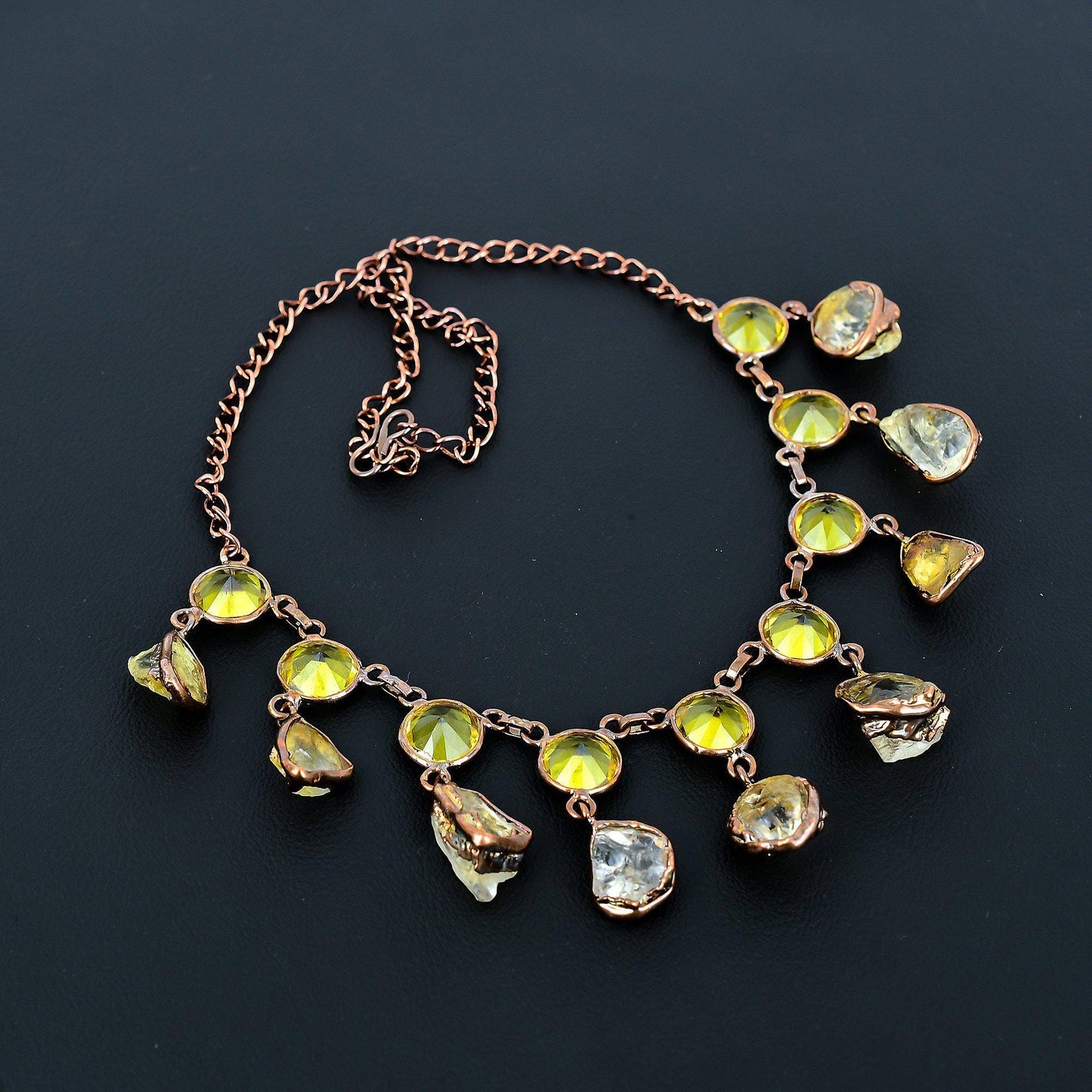Yellow Citrine Gemstone Necklace