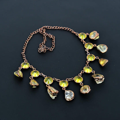 Yellow Citrine Gemstone Necklace