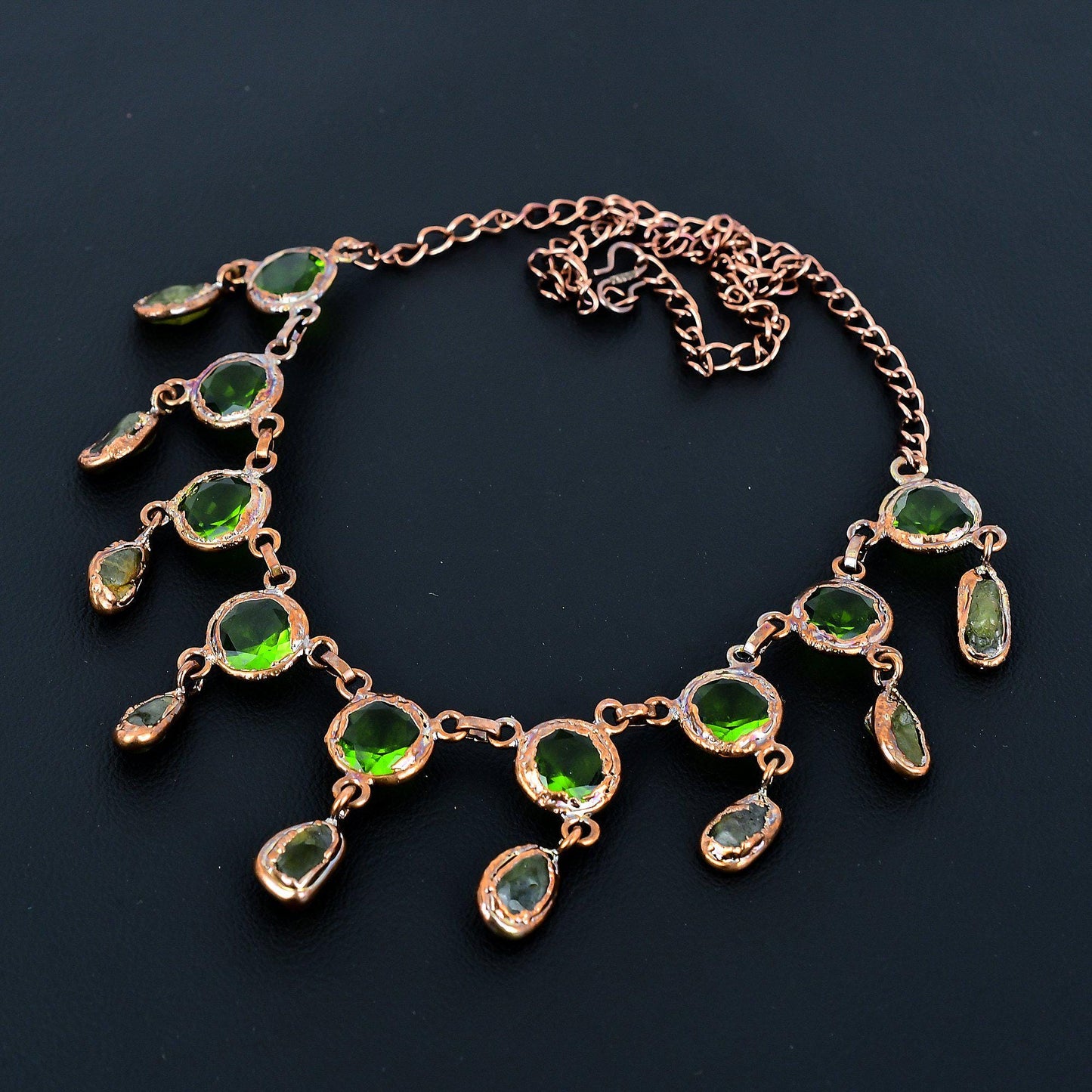 Green Peridot Gemstone Necklace