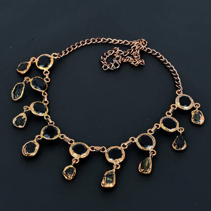 Black Spinel & Black Tourmaline Gemstone Necklace