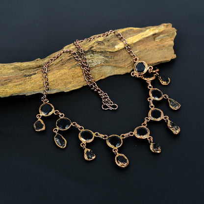 Black Spinel & Black Tourmaline Gemstone Necklace