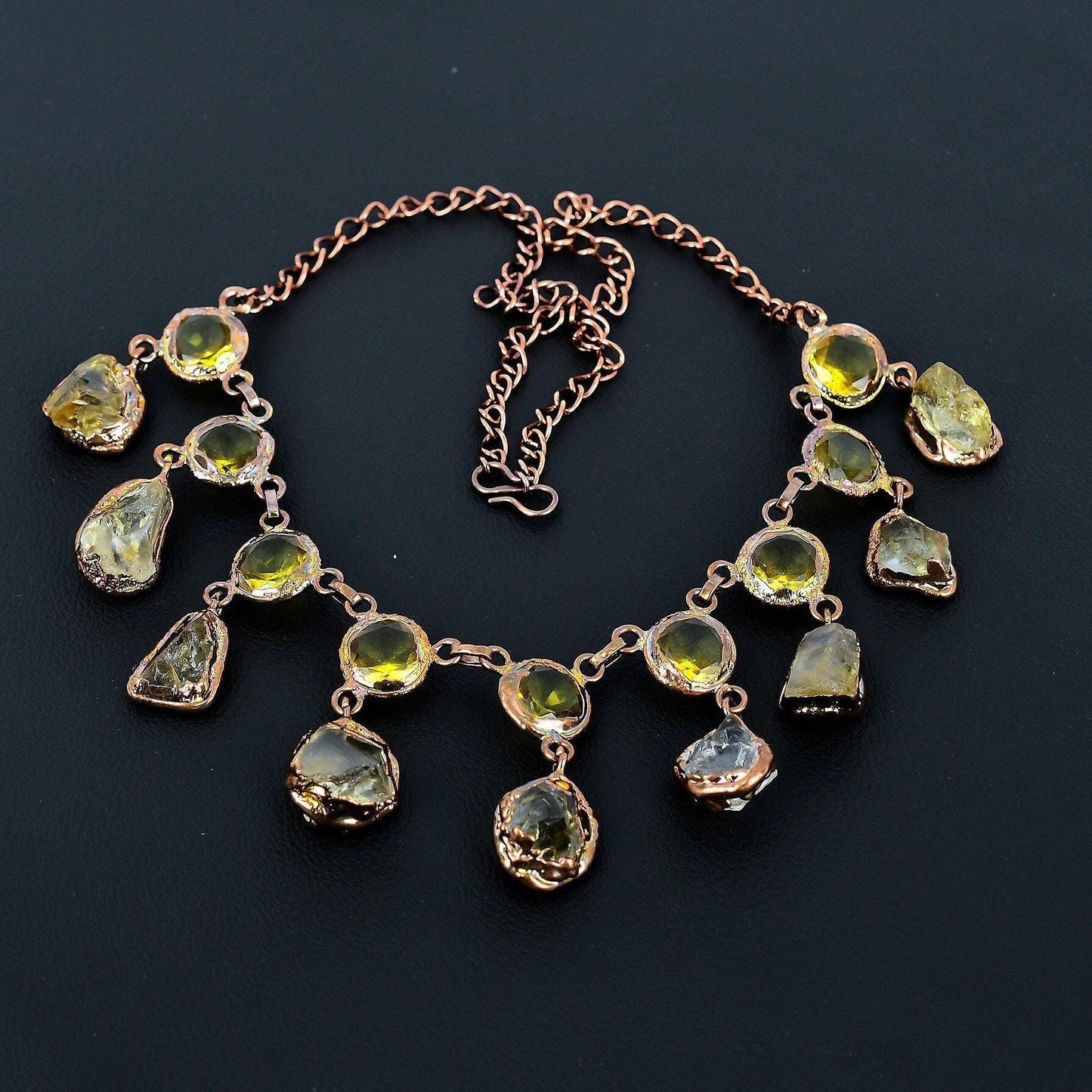 Yellow Citrine Gemstone Necklace