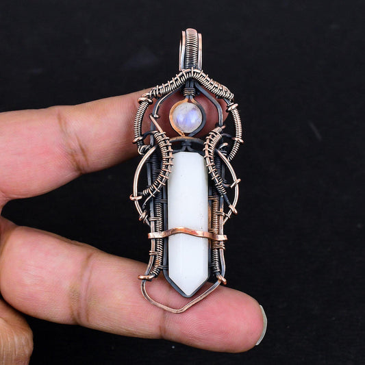 Rainbow Moonstone Gemstone Pendant