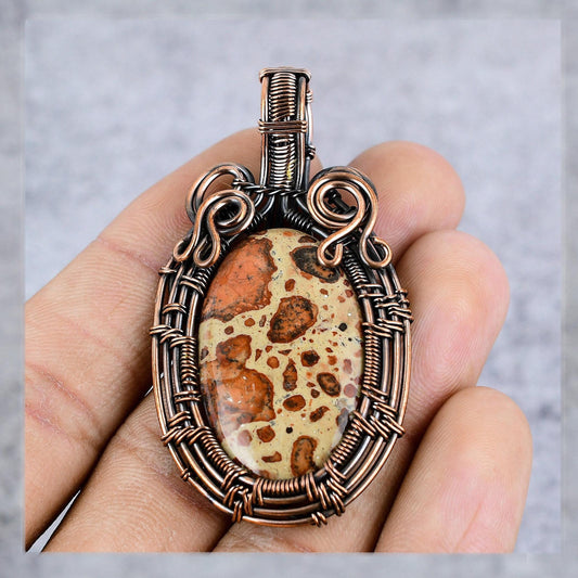 Brown Asteroid Jasper Gemstone Pendant