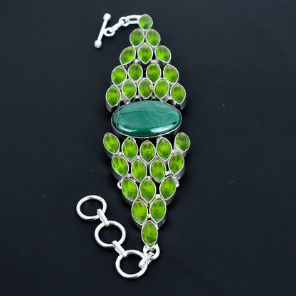 Green Malachite Gemstone Bracelet