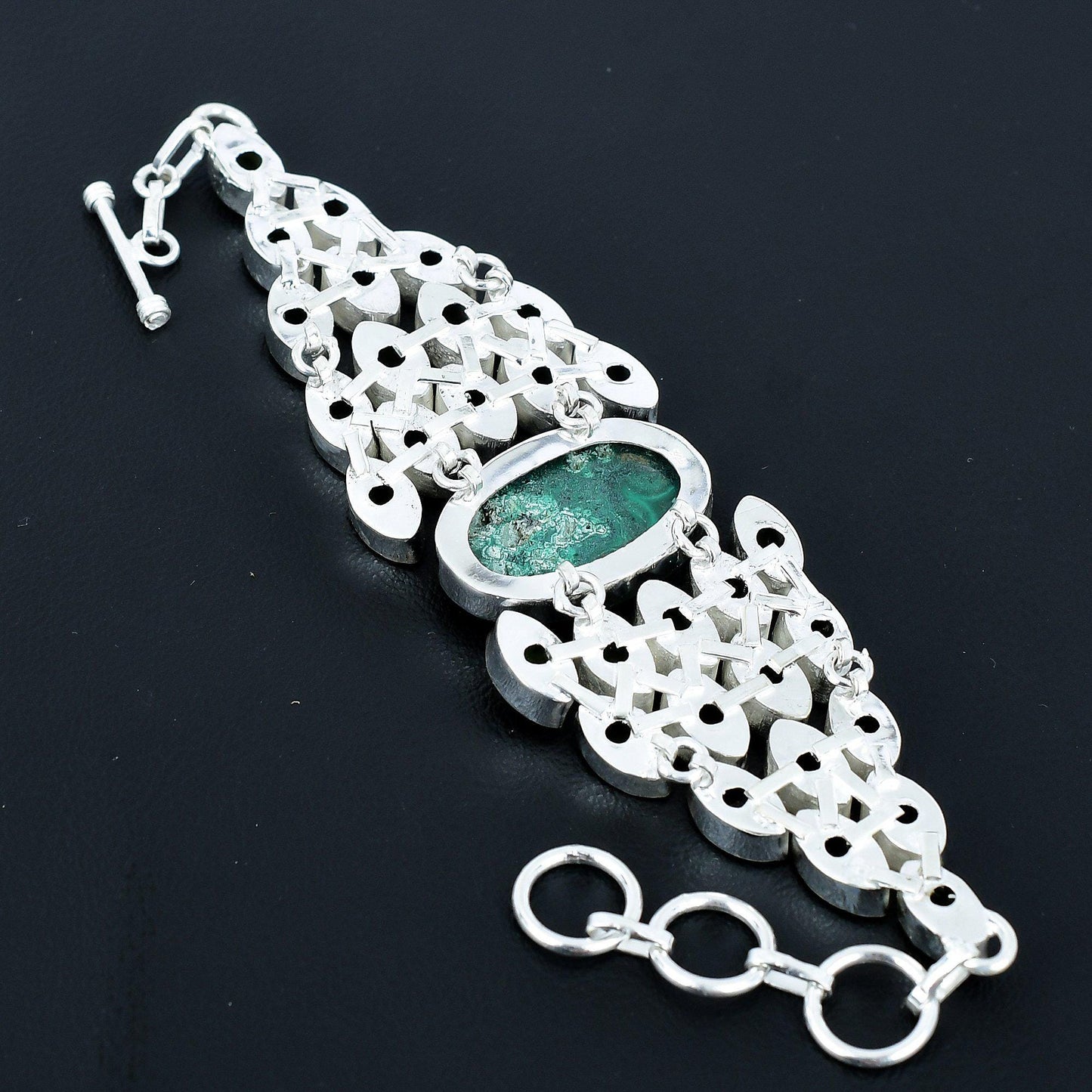 Green Malachite Gemstone Bracelet