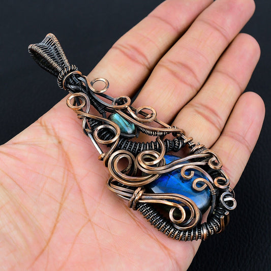 Blue Labradorite Gemstone Pendant