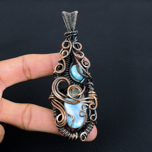 Blue Larimar Gemstone Pendant