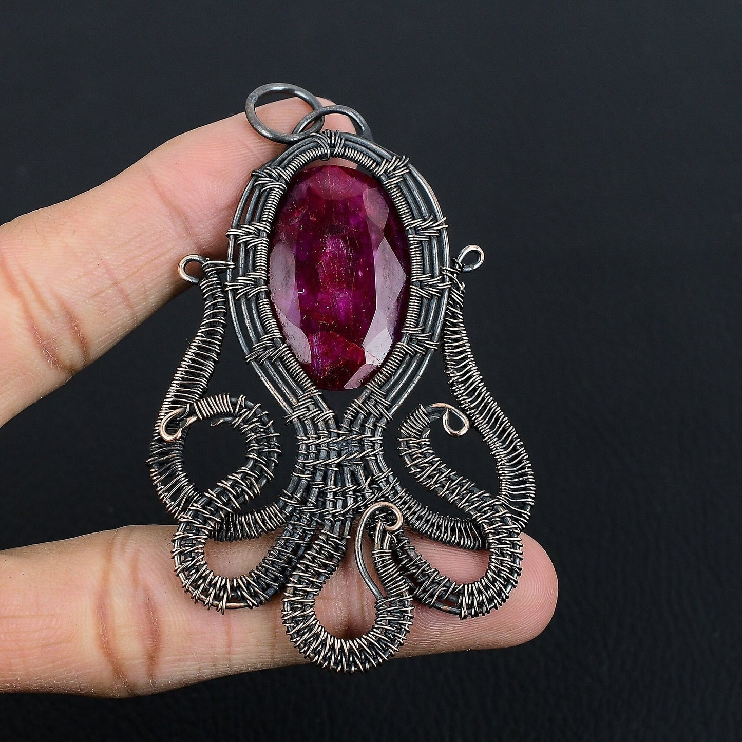 Kashmir Red Ruby Gemstone Pendant