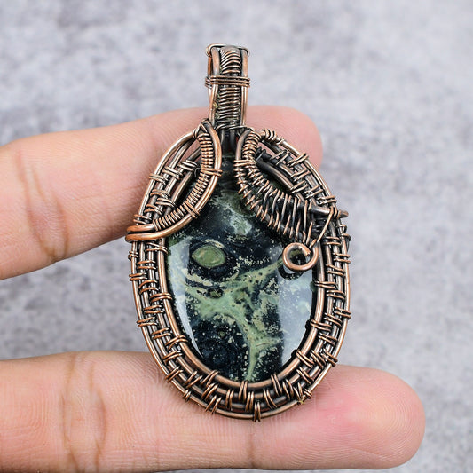Green Kambaba Jasper Gemstone Pendant