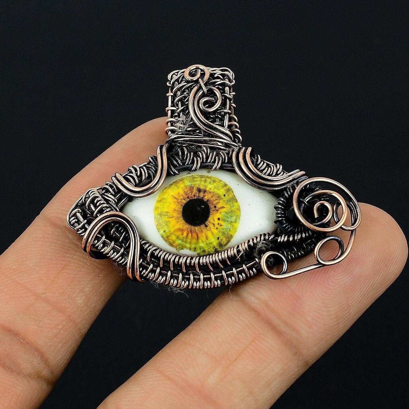 Hazel Triple Color Eye Gemstone Pendant