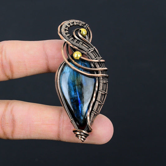 Blue Labradorite Gemstone Pendant
