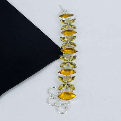 Yellow Citrine Gemstone Bracelet