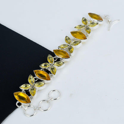 Yellow Citrine Gemstone Bracelet