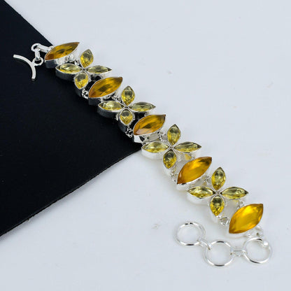 Yellow Citrine Gemstone Bracelet
