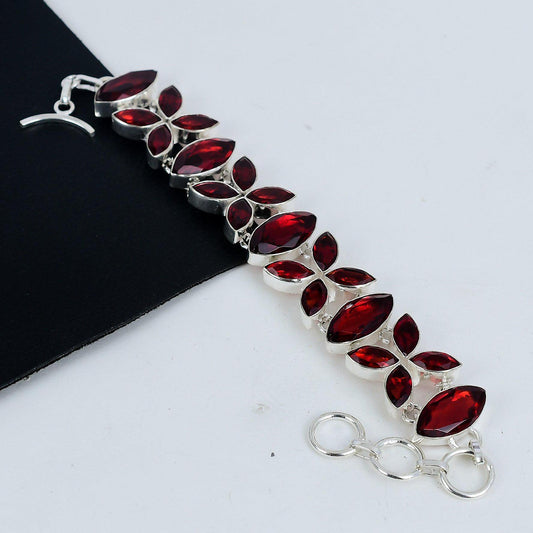 Red Garnet Gemstone Bracelet